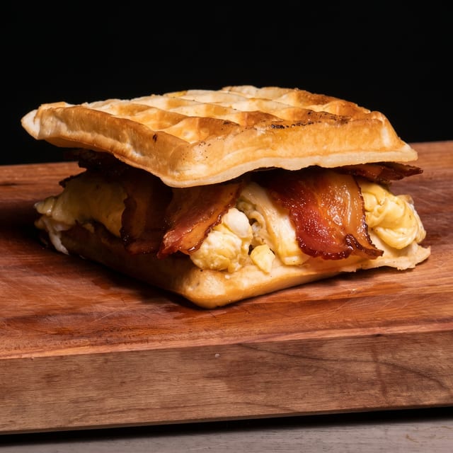 Belgian Waffle Sandwich.
